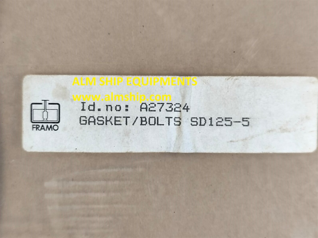 FRAMO GASKET/BOLTS