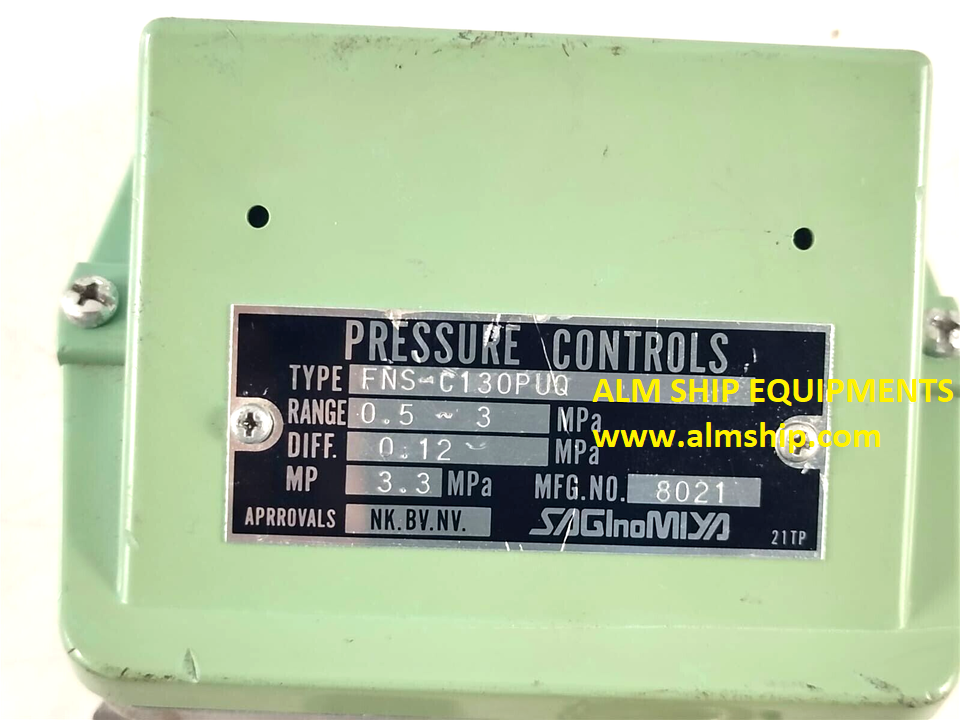 Saginomiya FNS-C130PUQ Pressure Controls