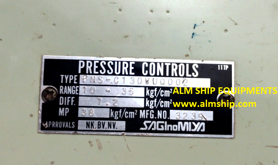 Saginomiya FNS-C130WUQ002 Pressure Controls