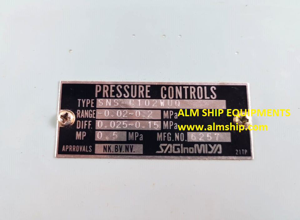Saginomiya SNS-C102WUQ Pressure Controls