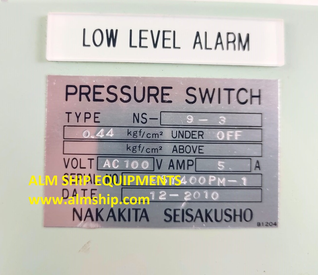 Nakakita Seisakusho NS-9-3 Pressure Switch