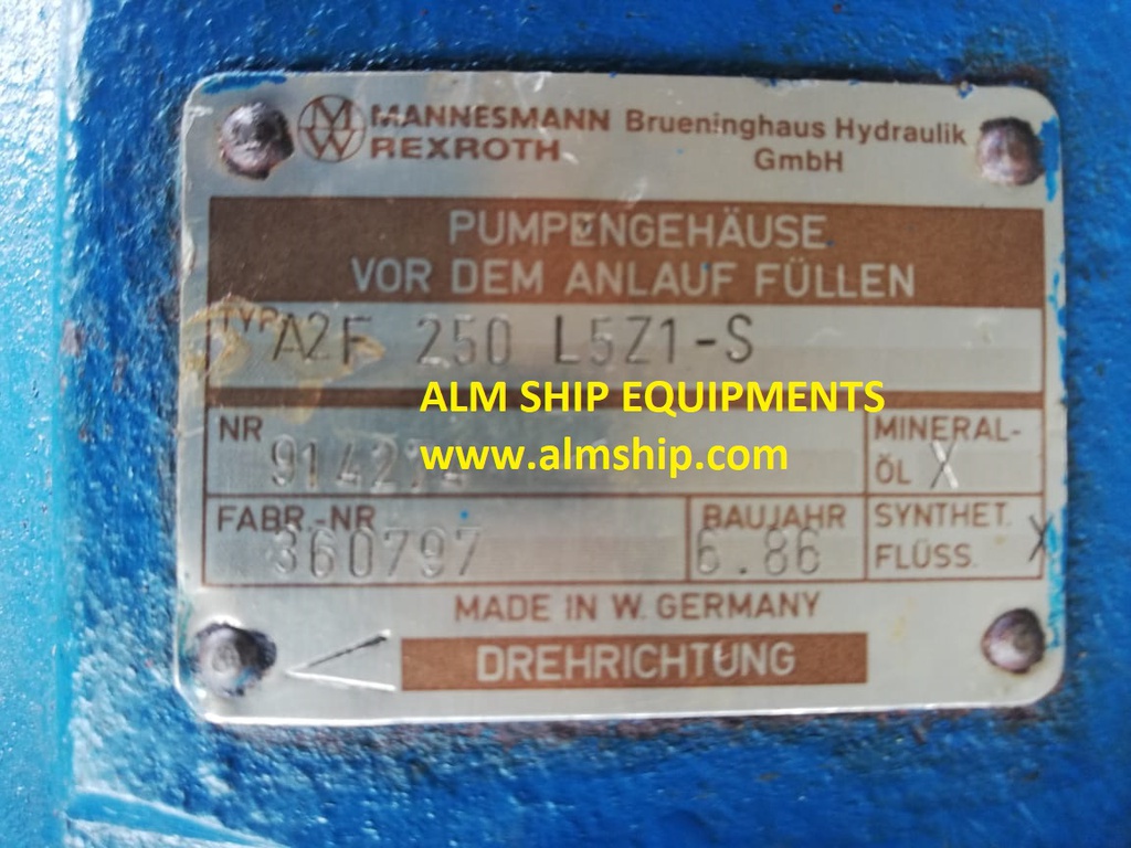 Rexroth A2F 250 L5Z1-S Hydraulic Motor