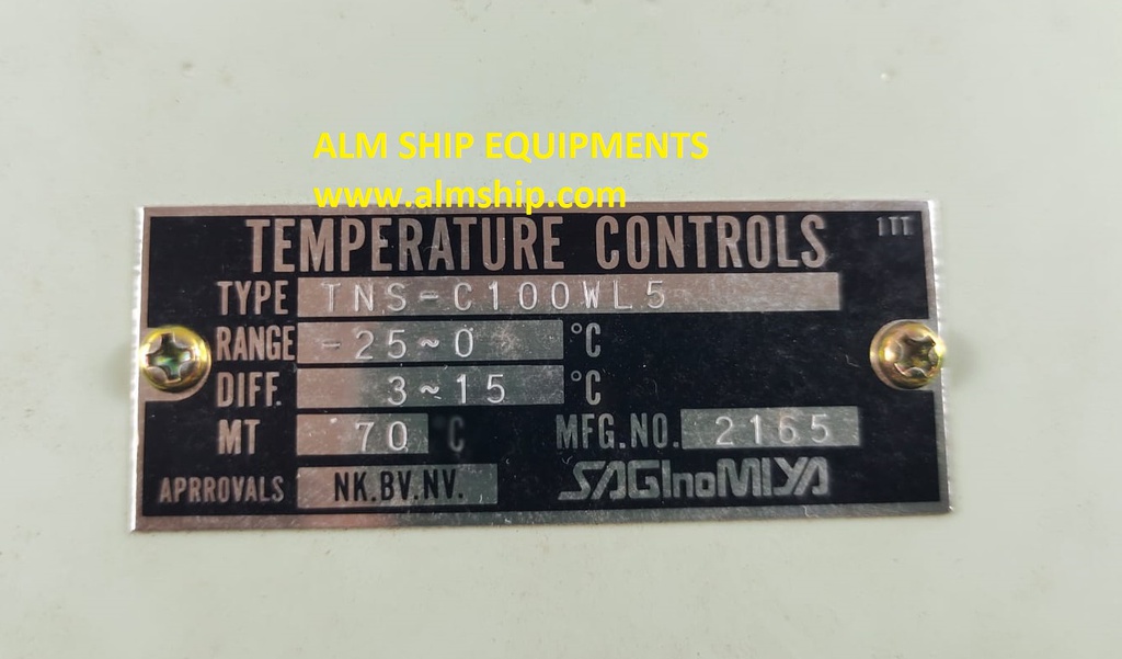 Saginomiya TNS-C100WL5 Temperature Control Switch