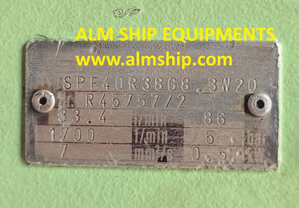 ALLWEILER TRIPLE SCREW PUMP