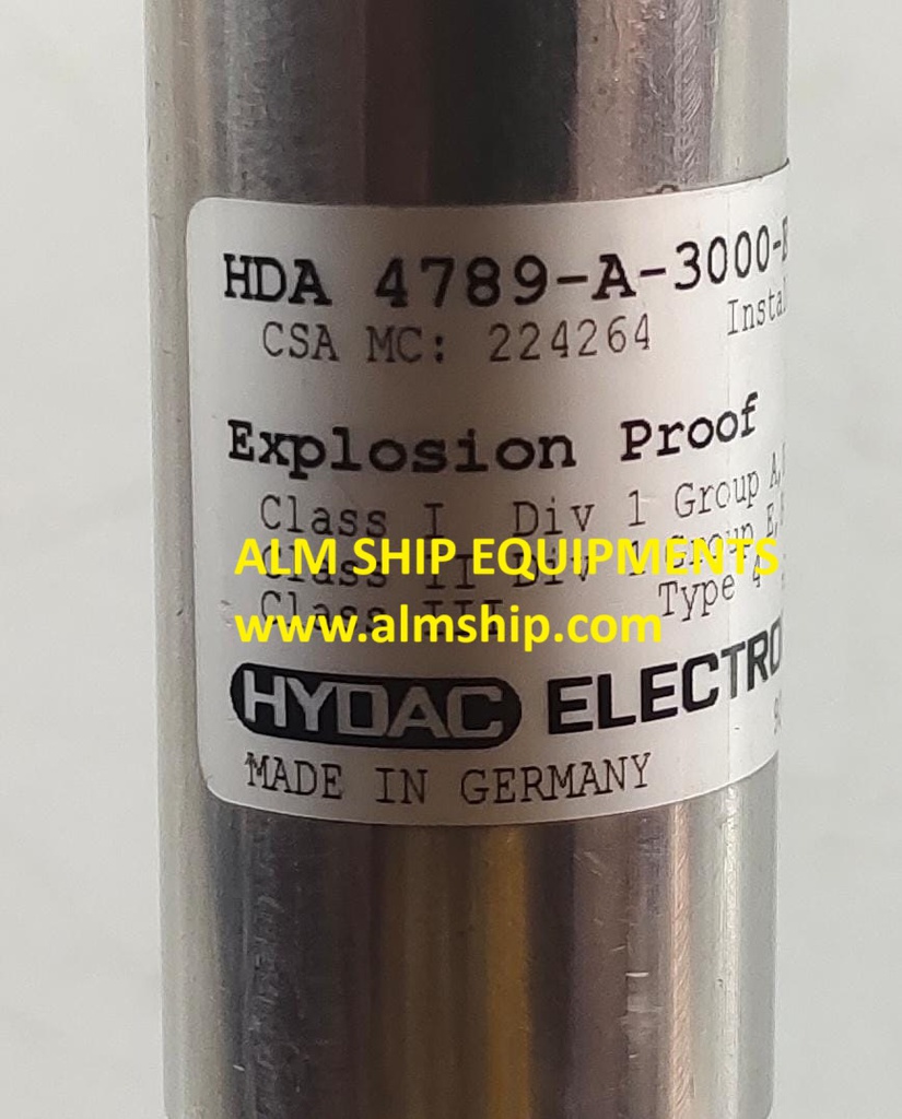 HYDAC HDA 4789-A-3000-E-000(PSI) 48 INCHES PRESSURE TRANSMITTER