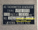 KYOWA KEIKI AK15E AC TACHOMETER GENERATOR