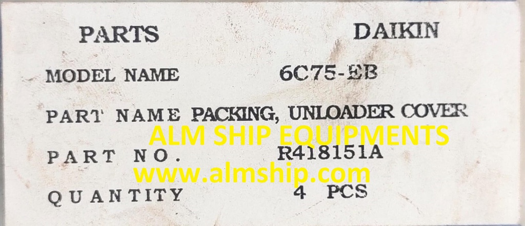 DAIKIN 6C75-EB PACKING UNLOADER COVER