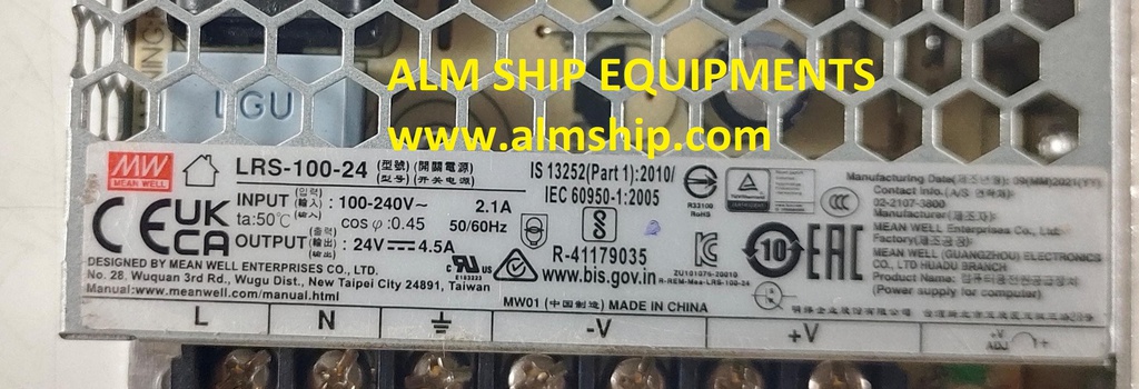 MEAN WELL LRS-100-24 POWER SUPPLY