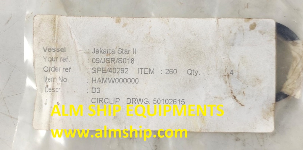 HAMWORTHY 2TF5/2TF54 2ND STAGE CIRCLIP