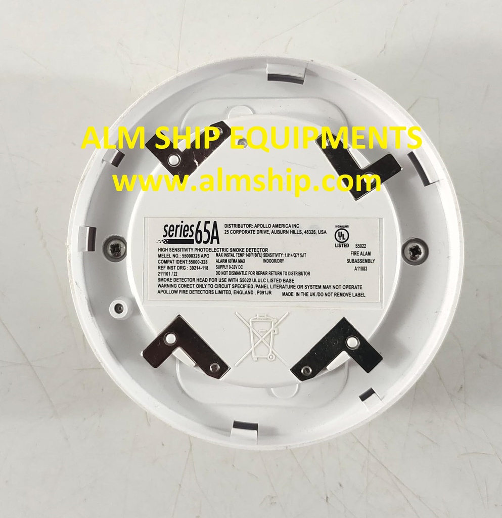 APOLLO SERIES 65A HIGH SENSITIVITY PHOTOELECTRIC SMOKE DETECTOR WITH-BASE