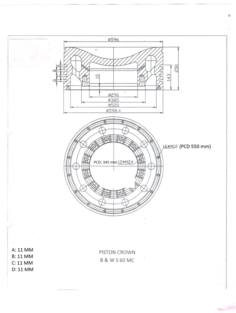 PISTON CROWN S60MC