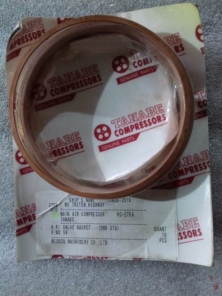 H.P VALVE GASKET (2ND STAGE)