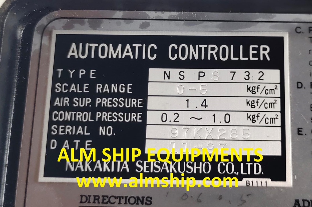 NAKAKITA SEISAKUSHO AUTOMATIC PRESSURE CONTROLLER