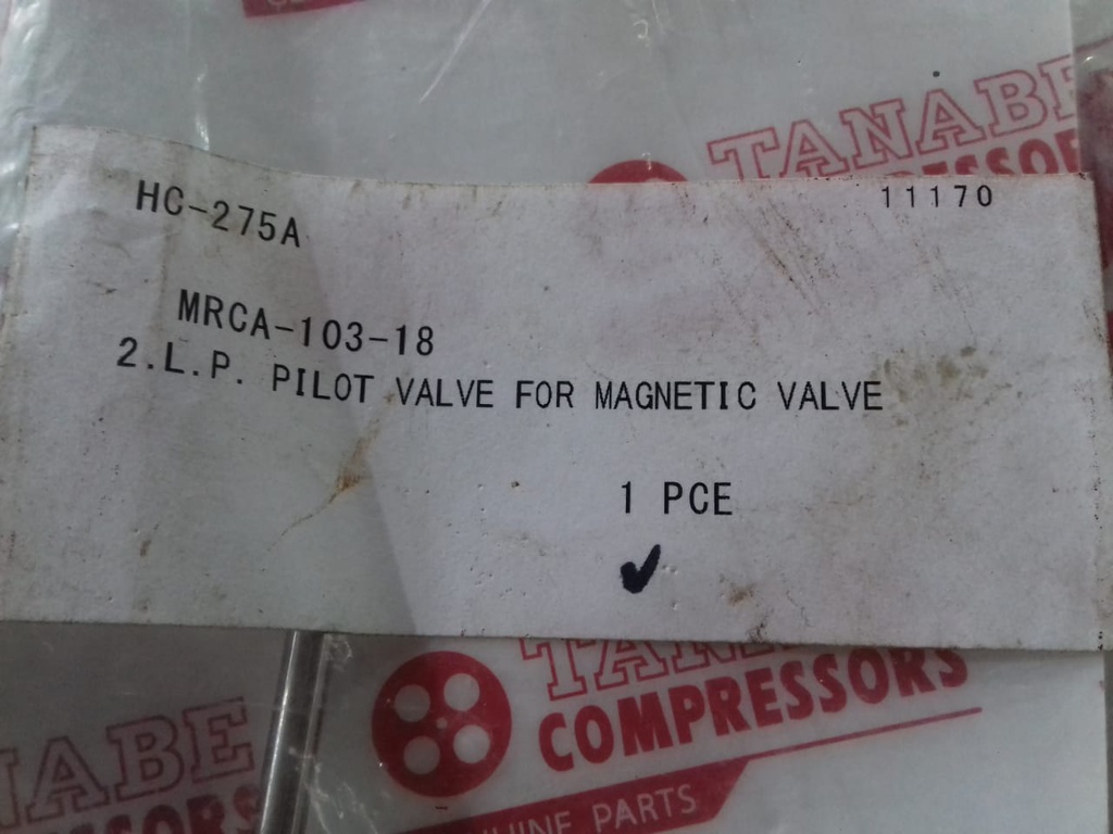 L.P PILOT VALVE FOR MAGNETIC VALVE