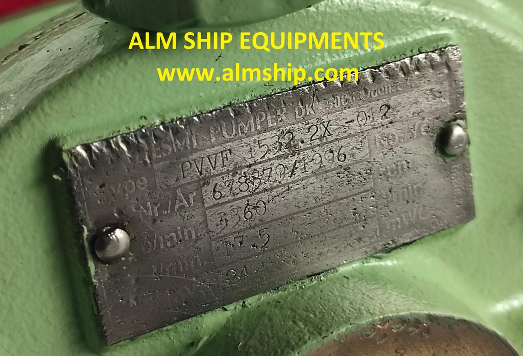 DESMI FRESH WATER GENERATOR PUMP PVVF 1532.2X-012 WITH-MOTOR