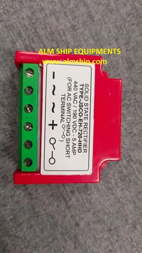 Solid State Rectifier For Grab Bucket / JSCO-EH-720-HHD