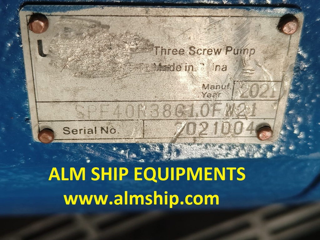 THREE SCREW PUMP / ALLWEILER / SPF40R38G1.OF W21