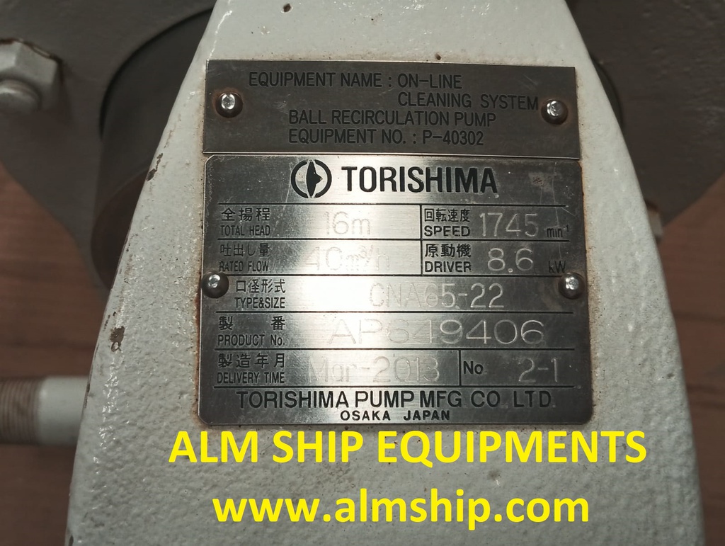 Torishima Pump CNA65-22 Water Pump