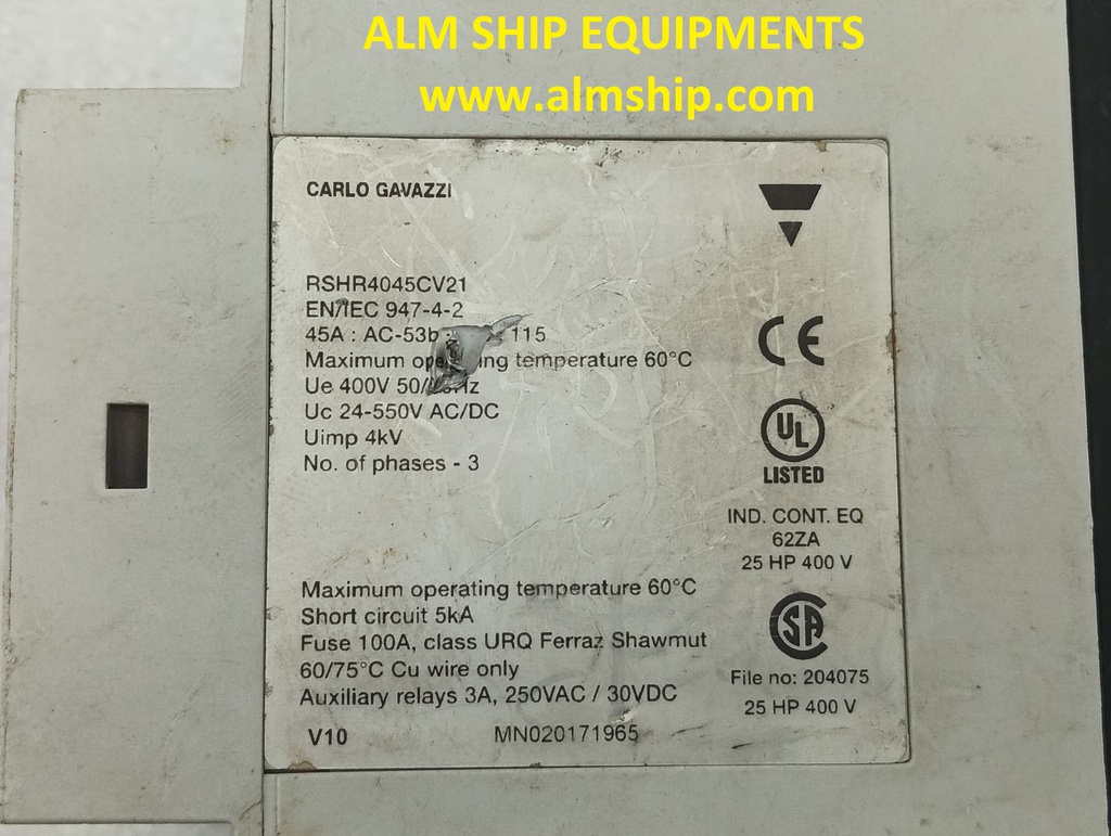 CARLO GAVAZZI RSHR4045CV21 AC MOTOR CONTROLLER