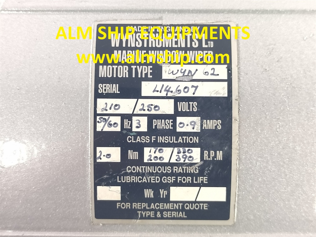 WYNSTRUMENTS WYN62 MARINE WINDOW WIPER (TESTED OK)