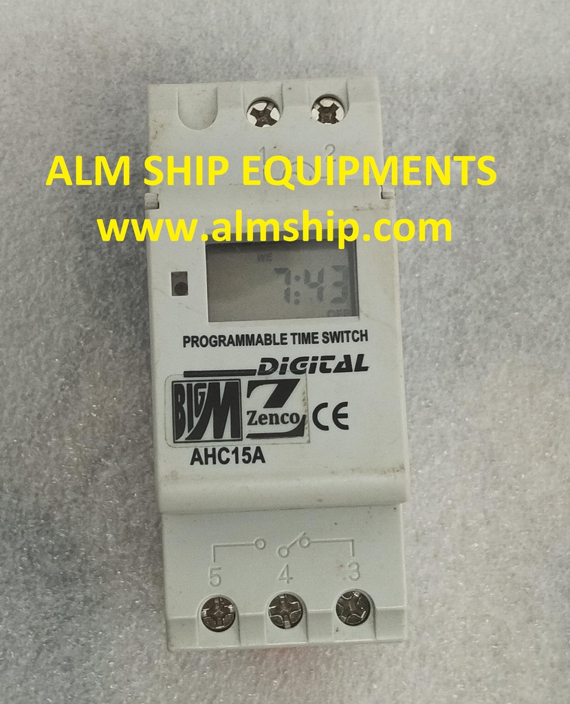 BIG M ZENCO AHC15A WEEKLY PROGRAMMABLE ELECTRONICS TIMER