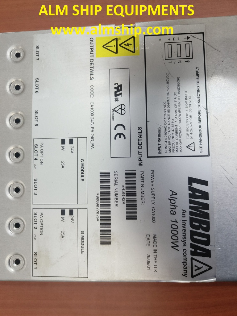 AC-DC POWER SUPPLIES/ TDK-LAMBDA/ H10142
