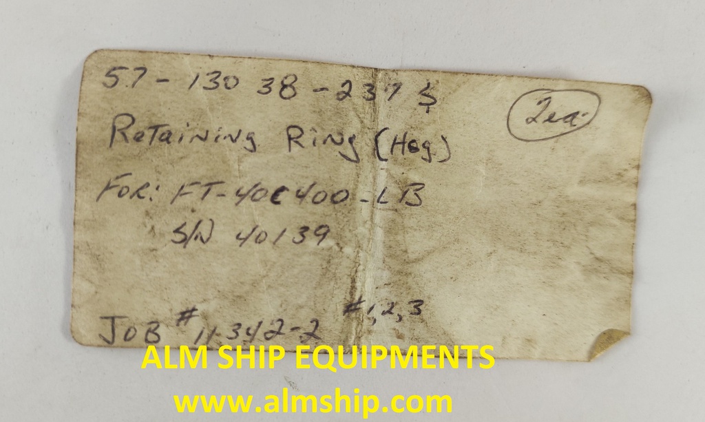 RETAINING RING (HOG) 57-130 38-237 FT-40C 400-LB