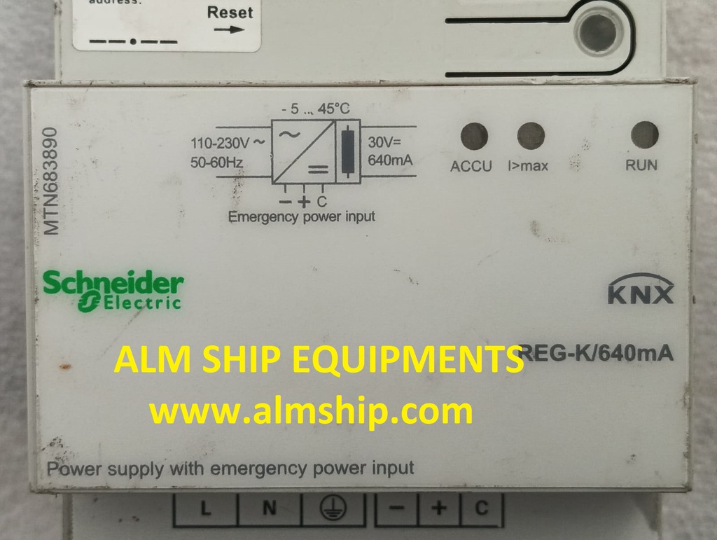 SCHNEIDER REG-K/640mA ELECTRIC POWER SUPPLY WITH EMERGENCY POWER INPUT