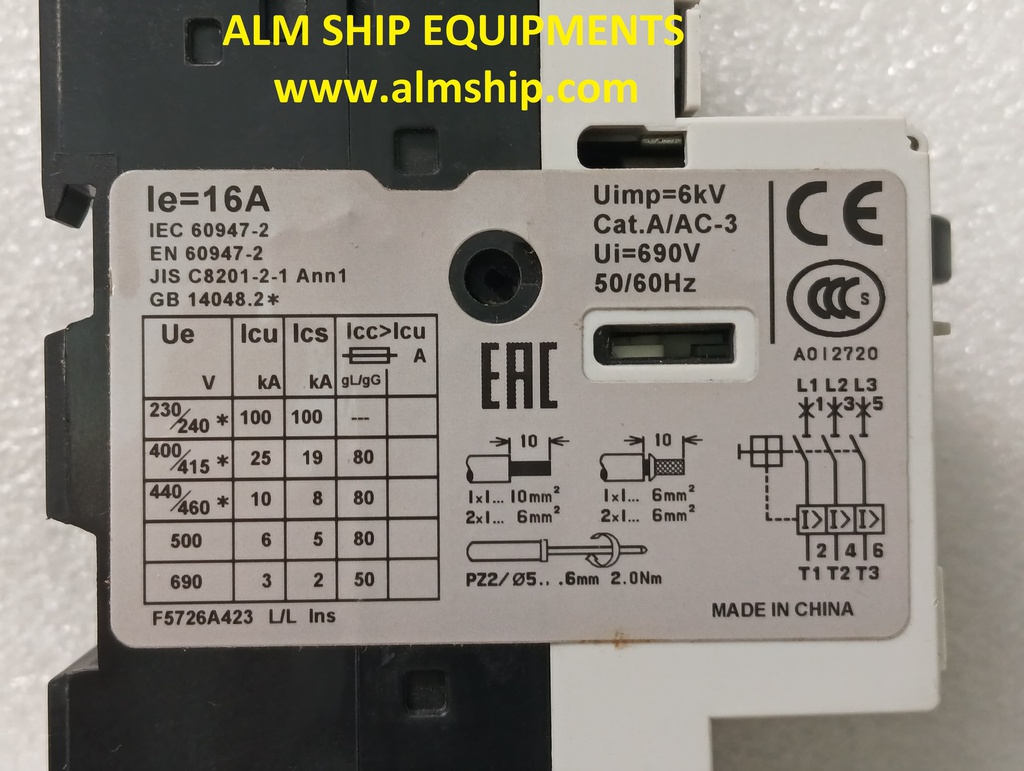 GE GPS1MSAM MANUAL MOTOR STARTER