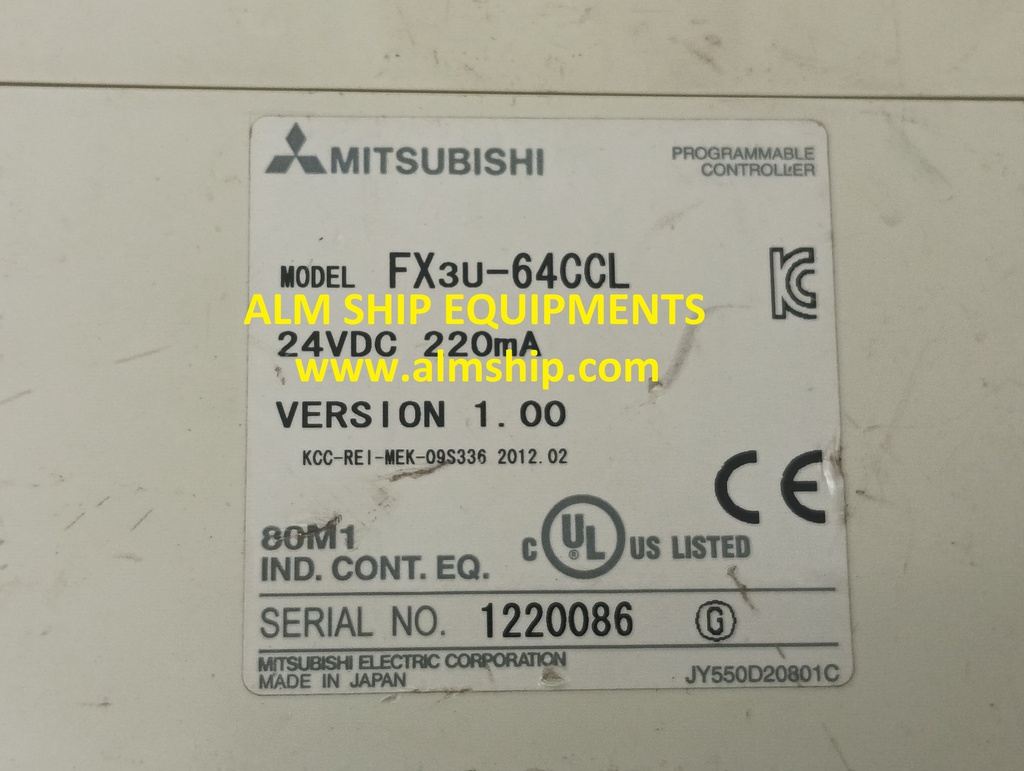 MITSUBISHI FX3U-64CCL PROGRAMMABLE CONTROLLER