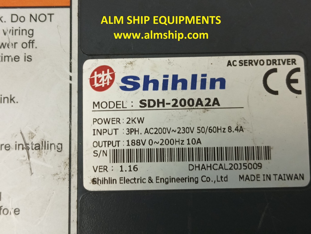 SHIHLIN SDH-200A2A AC SERVO DRIVER