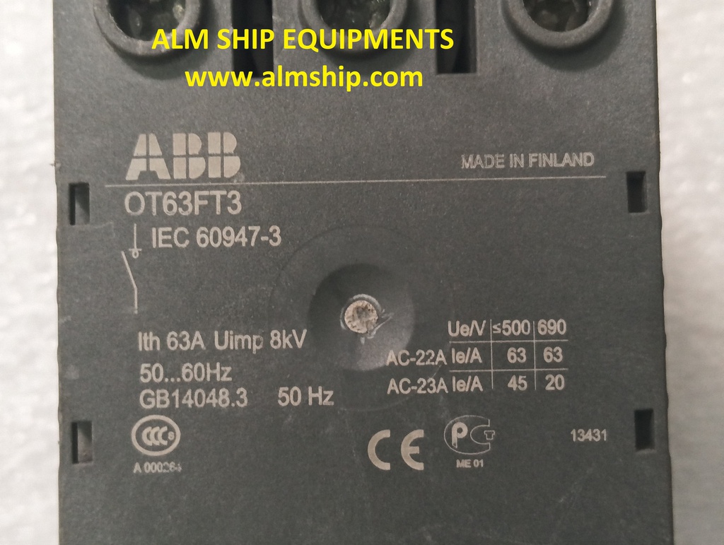 ABB OT63FT3 SWITCH DISCONNECTOR