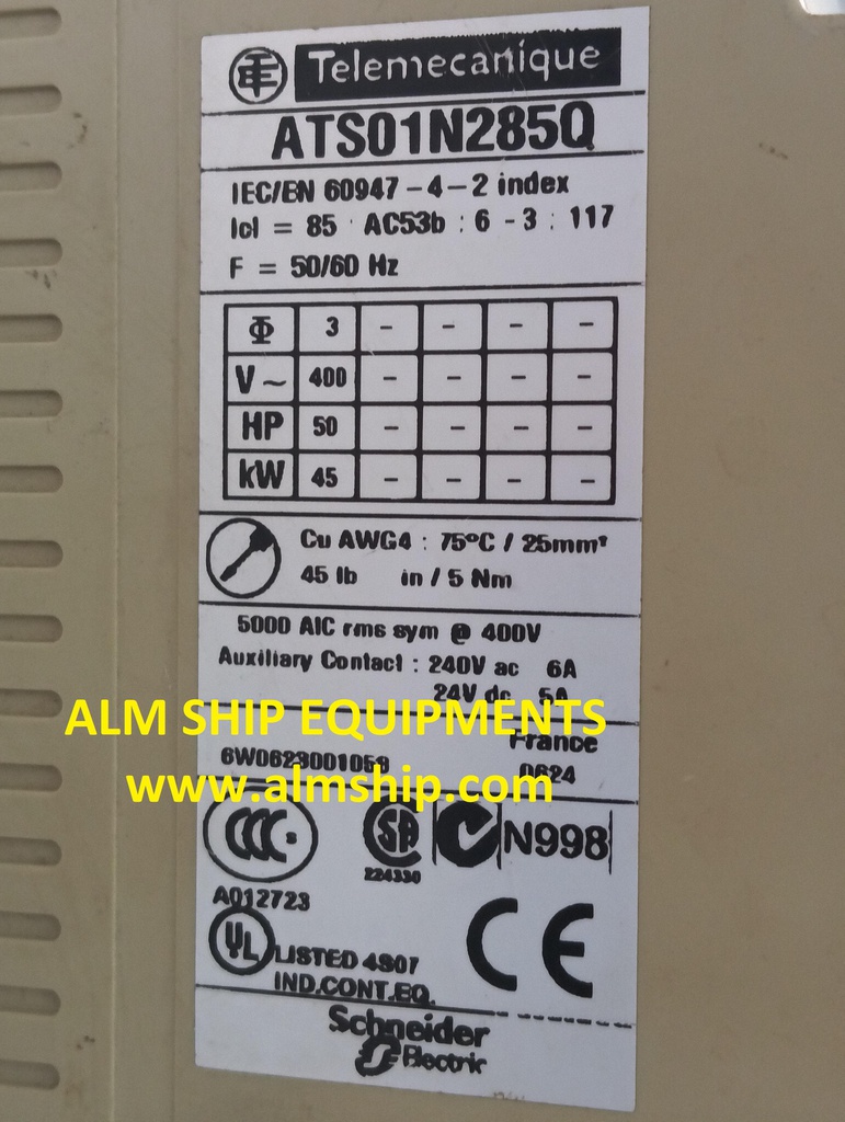 SCHNEIDER ATS01N285Q SOFT START TELEMECANIQUE