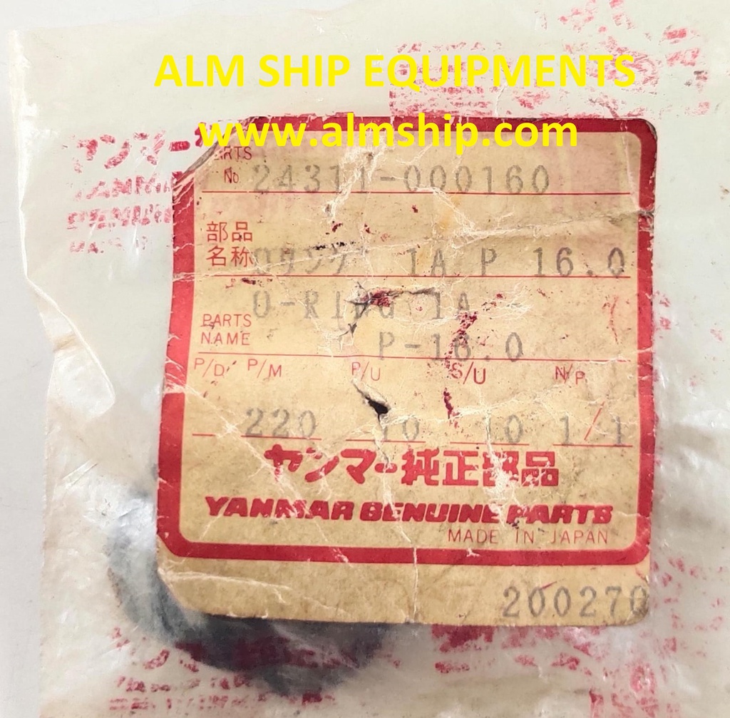 YANMAR O-RING S165