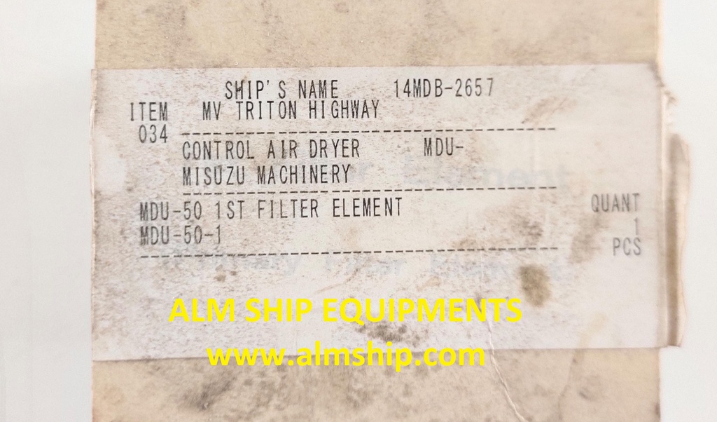 1ST FILTER ELEMENT MDU-50/MDU-50-1