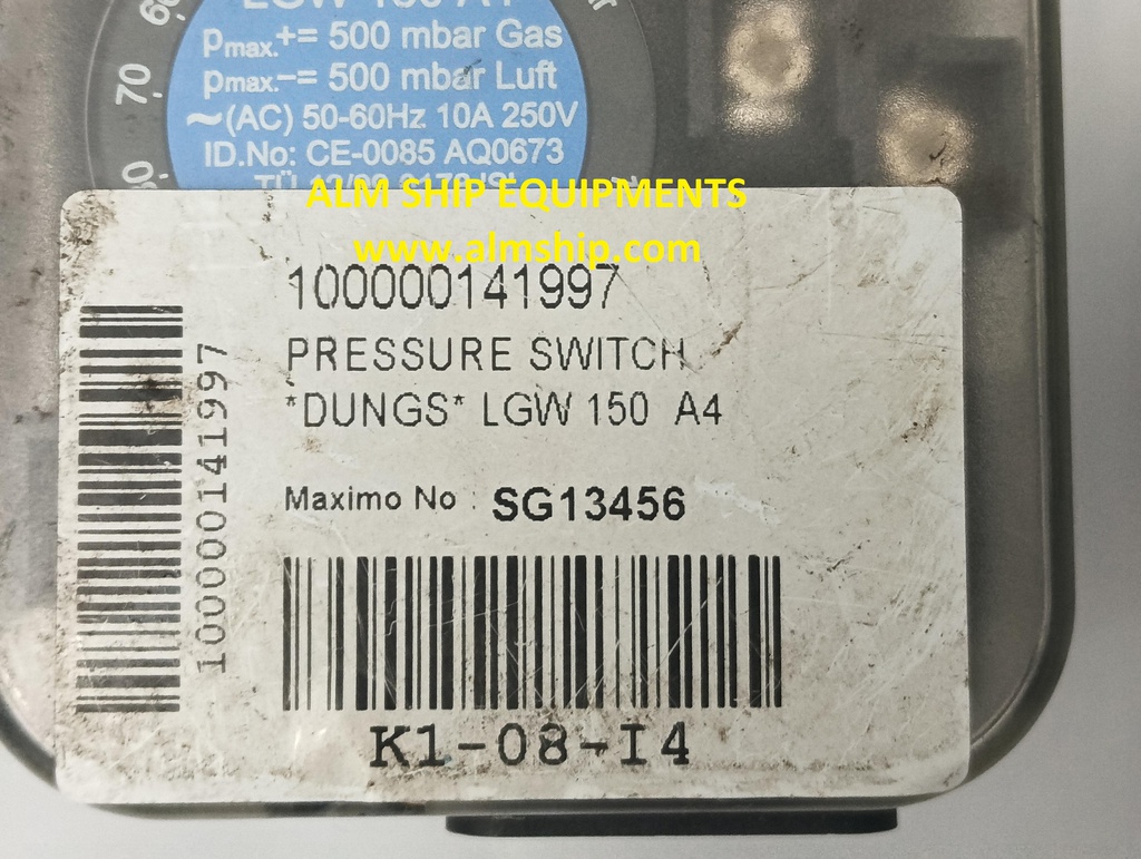 PRESSURE SWITCH/ DUNGS/ LGW-150 A4