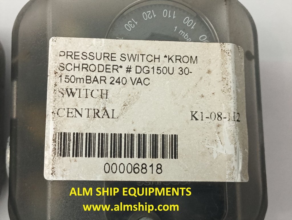 PRESSURE SWITCH/ KROM SCHRODER/ DG150U-3
