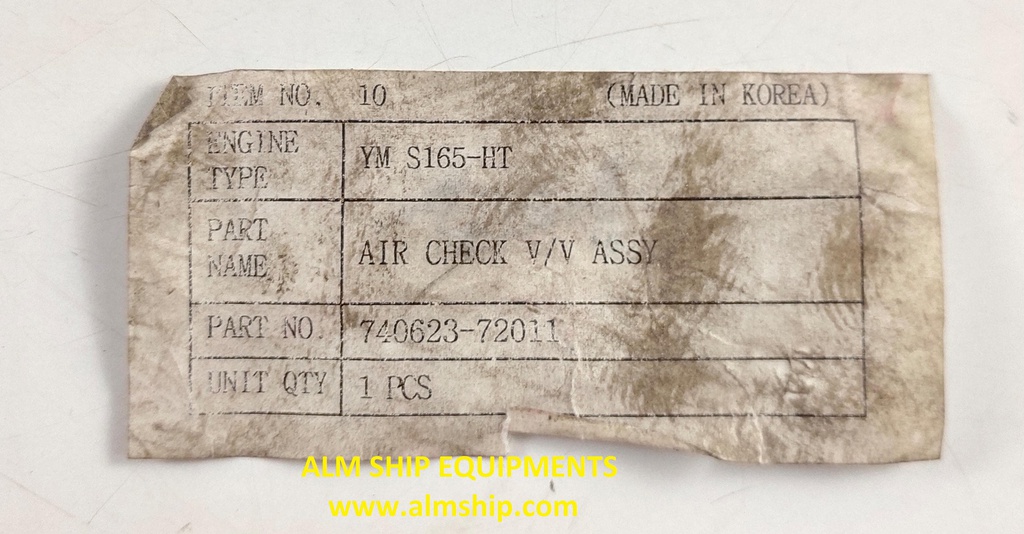 YANMAR AIR CHECK VALVE ASSY S165