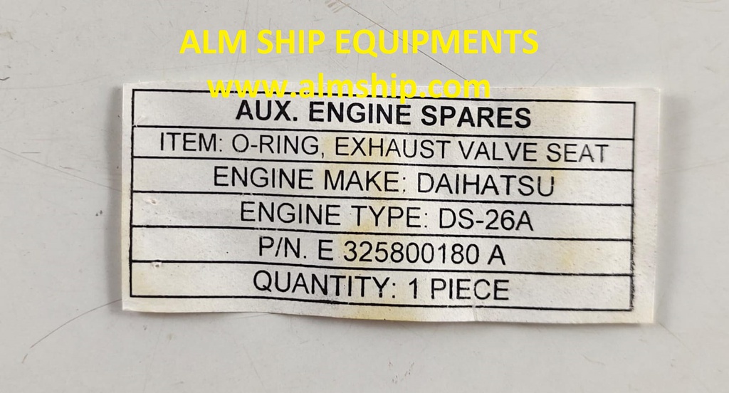 DAIHATSU O-RING EXHAUST VALVE SEAT DS-26A