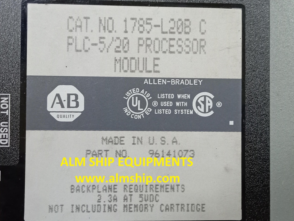 PLC-5/20 PROCESSOR MODULE/ ALLEN BRADELY/ 1785-L20B C