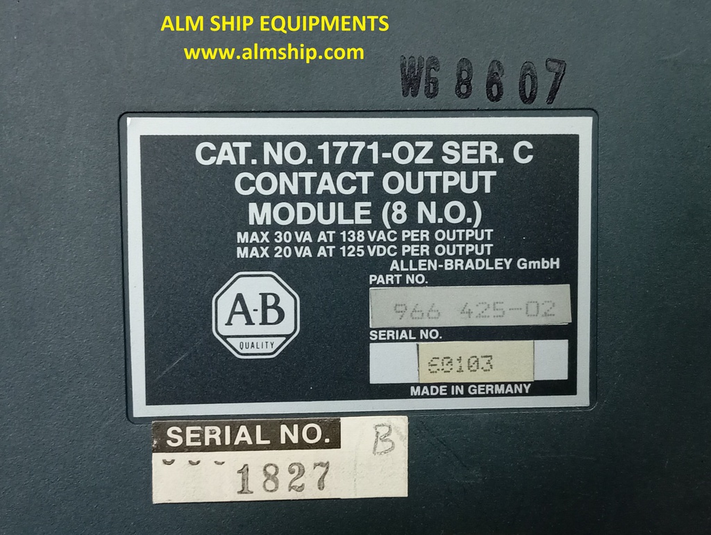 CONTACT OUTPUT MODULE/ ALLEN BRADELY/ 1771-OZ