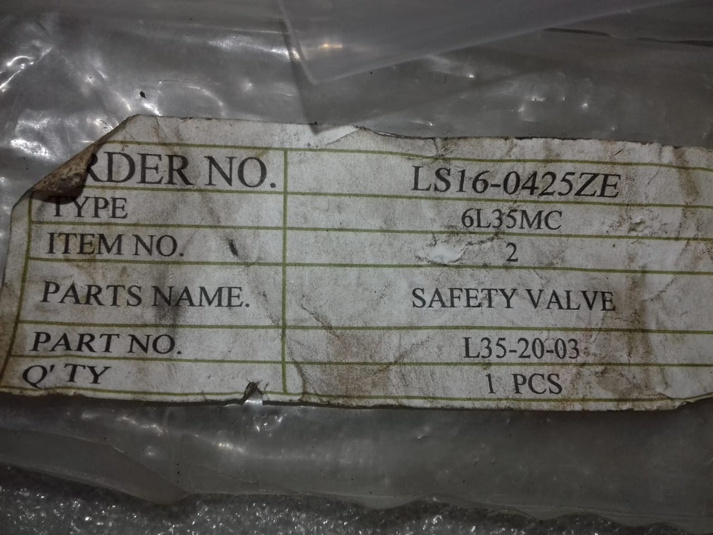 SAFETY VALVE