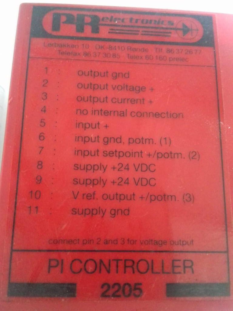 PR ELECTRONICS P1 CONTROLLER 2205
