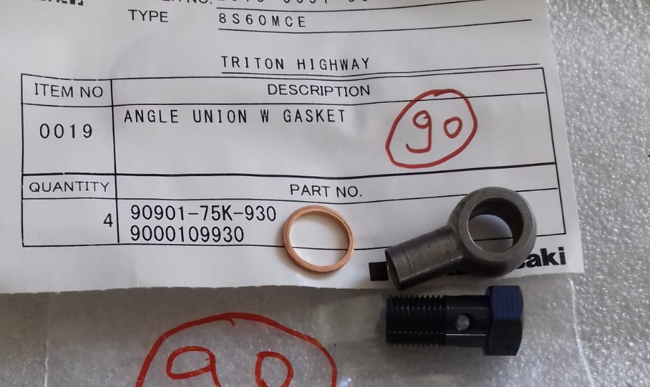 ENGINE UNION (W)GASKET ANGLE