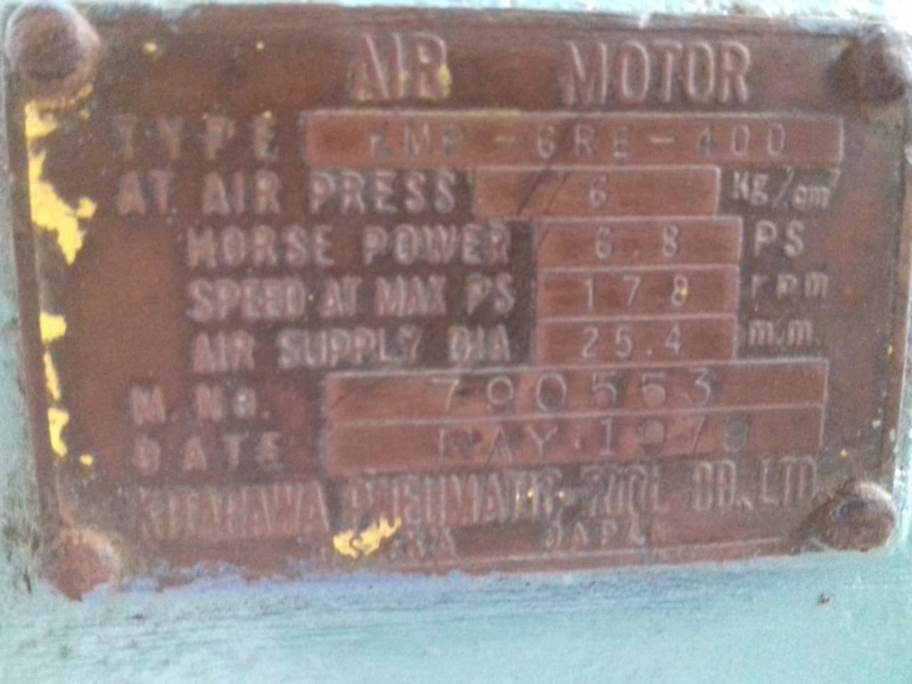 AIR MOTOR KMP-6RE-400 FOR KITAGAWA PNEUMATIC