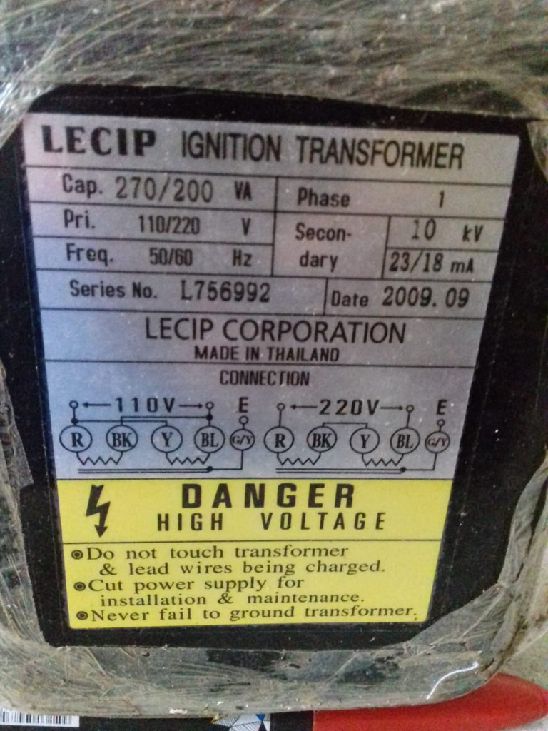 IGNITION TRANSFORMER PHASE-1