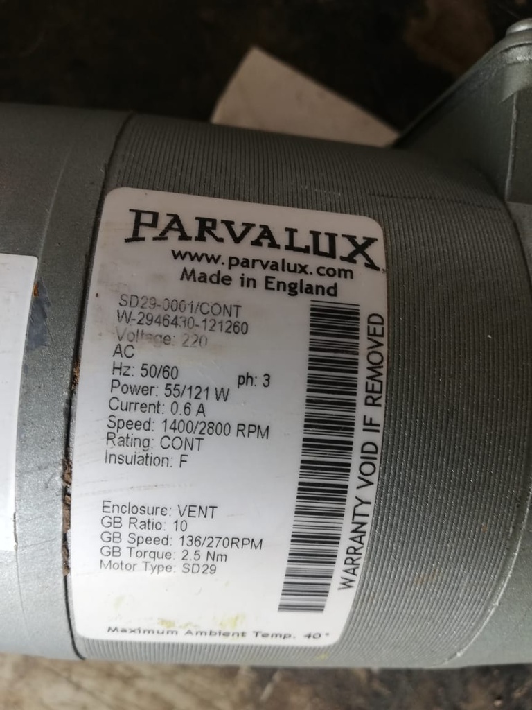 SD29-0001/CONT(PARVALUX UK)USED