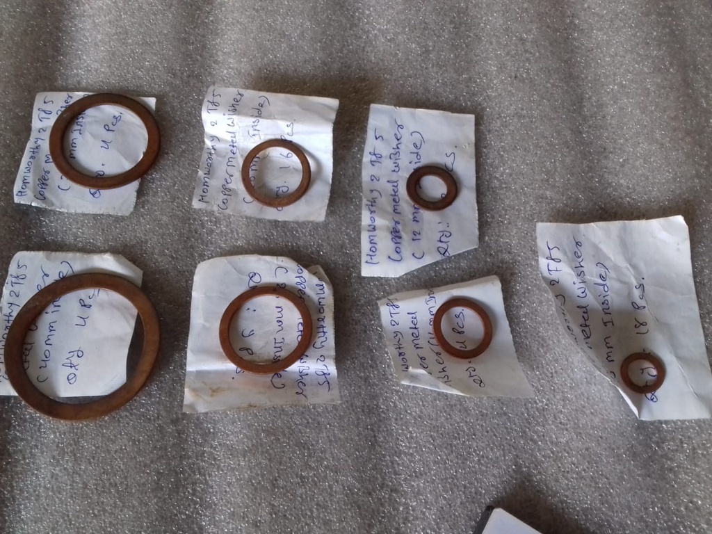 COPPER METAL WASHER ID 12MM