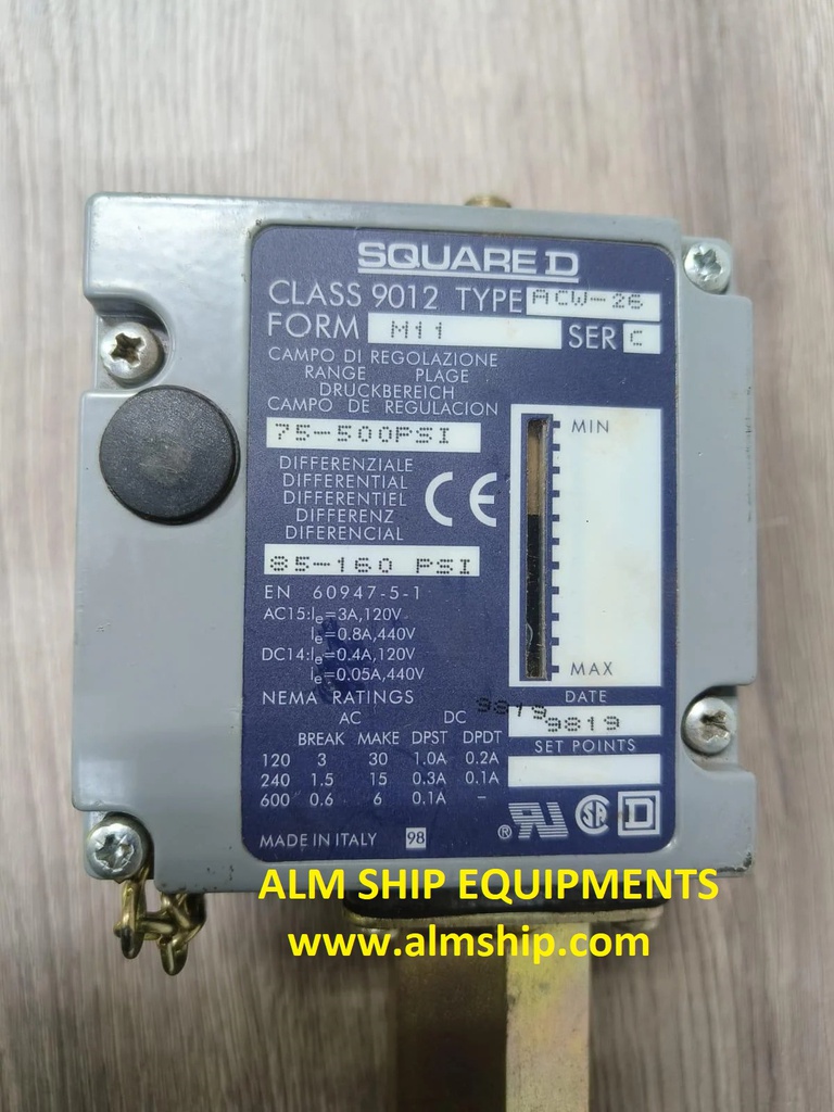 Differential Pressure Switch/ Square D/ ACW-26