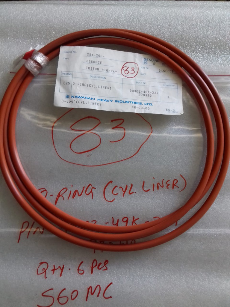 O-RING (CYLINDER LINER)-KAWASAKI 8S60MCE